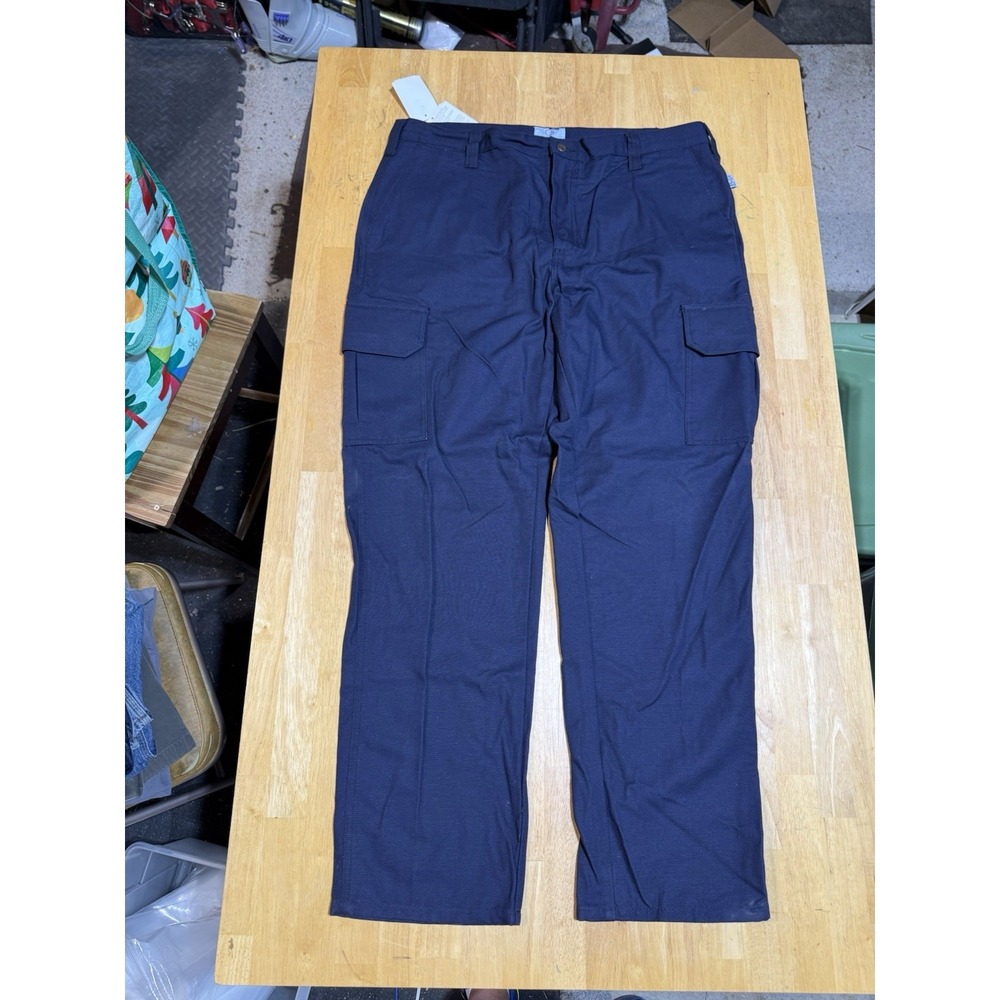Tyndale FR Mens 40x33 Navy Cargo Work Pants CAT 2 USA Made NWT K215T